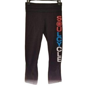 Lululemon X SoulCycle Spell Out Logo High Rise Long Leggings Tights Pants Size 4